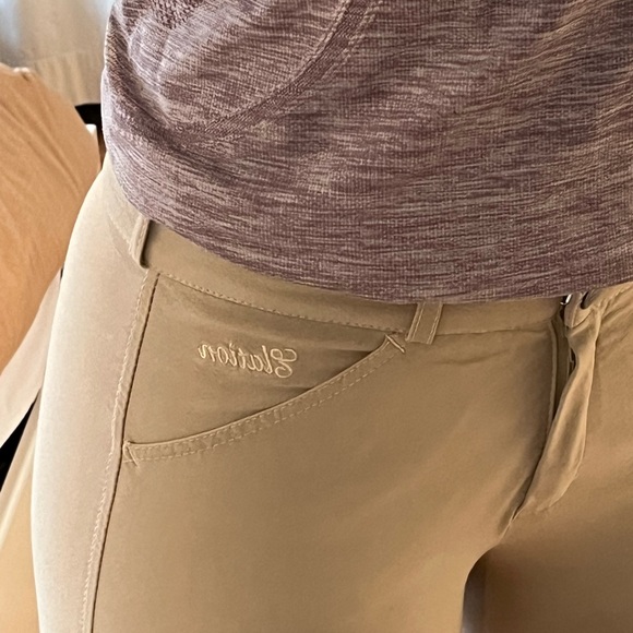 Elation Platinum Tan English Show Breeches - Picture 2 of 5